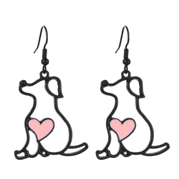 3/$35 NEW Cute Dog Swimming Drop Earrings - Picture 3 of 6